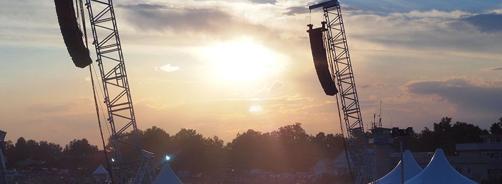 Impianto audio Campovolo concerto di Ligabue